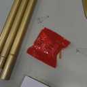 KAMANINA Curtain Rods No Drilling for Windows 32 to 86 Inches, 5/8 Inch Diameter Adjustable Single Curtain Pole with Adhesive Brackets, Gold