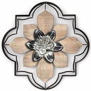 Metal and Wood Medallion Wall Art, 18 x 18 in