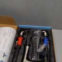 Widespread Bathroom Faucet, 4-16 Inch Brushed Nickel Waterfall Bathroom Faucets Solid Brass Sink Faucet Bathroom Vanity Faucets 3 Hole 2 Handle with Supply Water Hoses Pop-up Drain