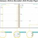 2026 Planner - Planner 2026 from January 2026 to December 2026 with 12 Monthly Tabs, Flexible Cover, Inner Pocket, 8.5" x 11", Green-A