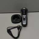 Philips Norelco Shaver 3900 Series, Wet and Dry Electric Shaver, P-Cap, Travel Pouch, Charging Stand, Storm Blue, Model S3341/92 (Silver New)