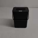 Compost Caddy, Mini Countertop Trash Can, Compact Waste Basket Garbage Can, Compost Caddy Small Trash Bin with Lid for Desk/Office/Kitchen, 3L/0.8 Gal Series, Black