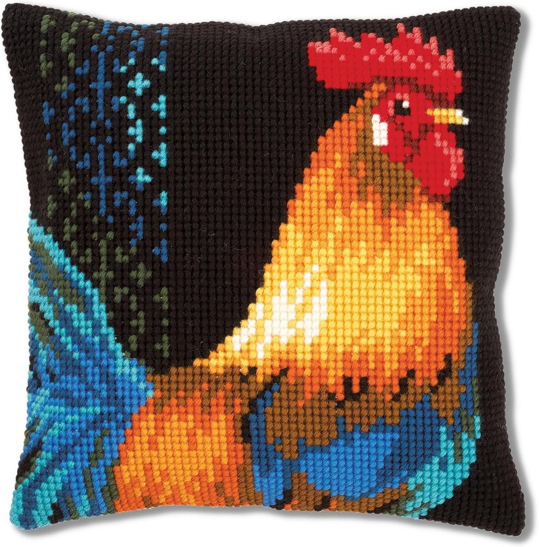 Vervaco Rooster Pillow Cover Needlepoint Kit (Assorted)