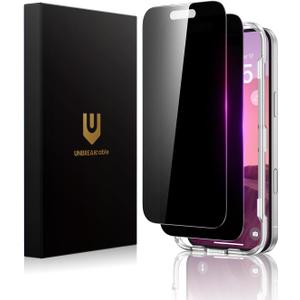 UNBREAKcable Privacy Screen Protector for iPhone 16/15, 28 Anti Spy Tempered Glass Film, Full Coverage, Anti-Scratch, 9H Hardness, Military Grade Protection, 99.99% HD, Sensitive Touch, 2 Pack