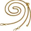 BEAULEGAN Thin Purse Chain Strap Adjustable - Replacement for Small Shoulder Crossbody Bag, 51 Inches Long (Brass)