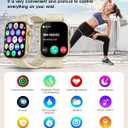 Smart Watch for Men Women (Answer/Make Call), 2.0"Smartwatch Fitness Tracker with 100+ Sport Modes, Heart Rate/Sleep Monitor, Pedometer, SpO2, IP67 Waterproof, Activity Tracker for Android iOS Phones (Gold)