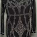 KRICESSEEN Sexy Rhinestone Crystal Mesh Patchwork Sheer Bodycon Dress Womens See-Through Birthday Clubwear Dresses, XL