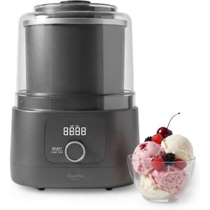 Martha Stewart Ice Cream Maker Machine, 2QT Double Insulated Freezer Bowl