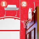 Majestic Hoops Mini Basketball Hoop - Indoor Basketball Hoop - Durable Plastic Basketball Hoop for Kids and Adults - No Assembling - Premium Basketball Game with Ball and Pump