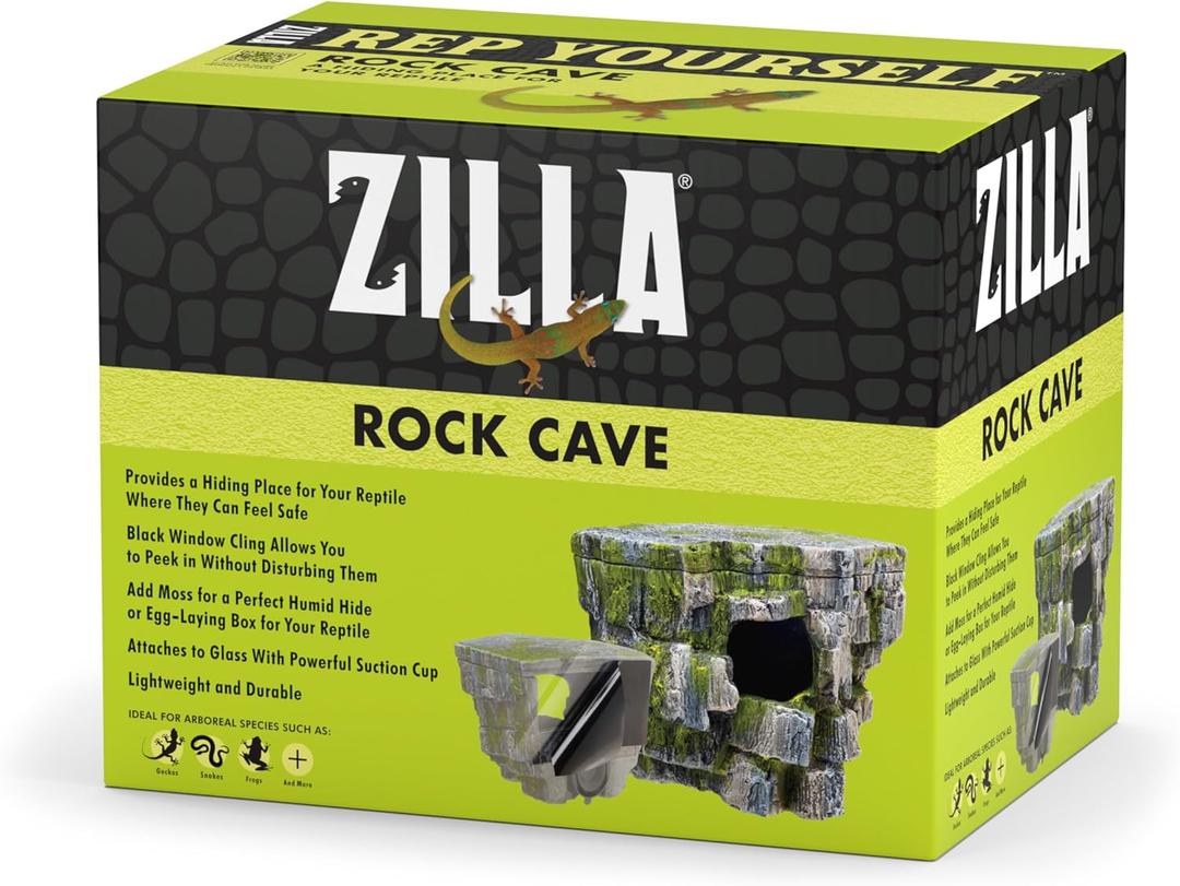 Zilla Vertical Dcor Rock Cave 8.75 x 5.875 x 7.25",Grey