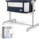 Li’l Pengyu 2-in-1 Baby Bassinet Bedside Sleeper & 2-Pack 100% Organic Cotton Baby Bassinet Fitted Sheets