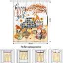 Bonsai Tree Fall Shower Curtains for Bathroom 72X60, Fall Gnome Shower Curtain, Autumn Truck Bathroom Decor Curtain with Hooks (Orange 6072)
