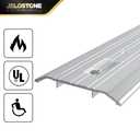 JELOSTONE 5''W x 1/2''H x 36''L Heavy-Duty Commercial Aluminum Door Threshold (Mill Aluminum) - ADA Accessible, Barrier Free, Fire Rated Door Saddle, Exterior Door Threshold, B301N