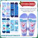 4 Pairs Funny Christmas Golf Ski Socks with Santa Humor Saying Crazy Silly Socks for Adult-unisex for Men & Women (Blue)