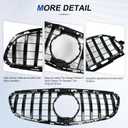 Front Grill Grille for 2014-2016 Mercedes Benz W212 E-Class E200 E250 E300 E350 E400 GT Style Glossy Black Front Bumper Grill Direct Fit Replacement ABS No Modification Required With Camera Hole