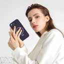 Mag-Ring Designed for iPhone 16E Case, Liquid Silicone [Moisturizing Factor] Extreme Soft Slim Phone Case with Stand [Compatible with MagSafe] for 16E 6.1 inch Men Women (Deep Purple)