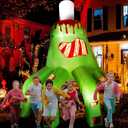 YOUBET 10ft Halloween Inflatables with Broken Hands, Halloween Inflatables for Outdoor Yard Decorations, Giant Scary Green Hand with Built-in LEDs for Yard Decor