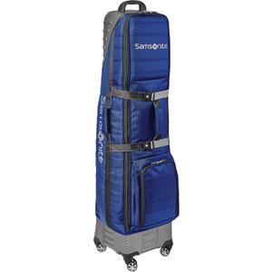 Samsonite "The Protector Hardside and Softside Golf Travel Bag with Shark Wheels, Waterproof Exterior (One Size, Blue)