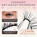 LASHVIEW Upgrade Magnetic Eyelashes with Applicator,Reusable Soft Magnetic Eyelashes Natural Look, No Glue Needed,Easy to Wear and Remove,RC24PDark Brown