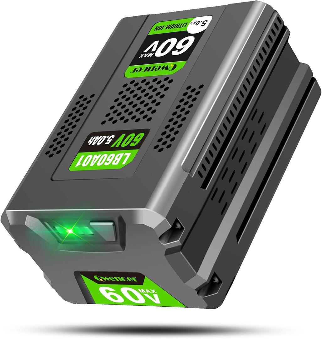 Upgraded High Capacity 5.0Ah Replacement for Greenworks 60v Battery, for Greenworks Pro 60V Battery LB60A02 LB60A03 LB602 LB6025 Compatible with Green Works 60V Cordless Power Tool
