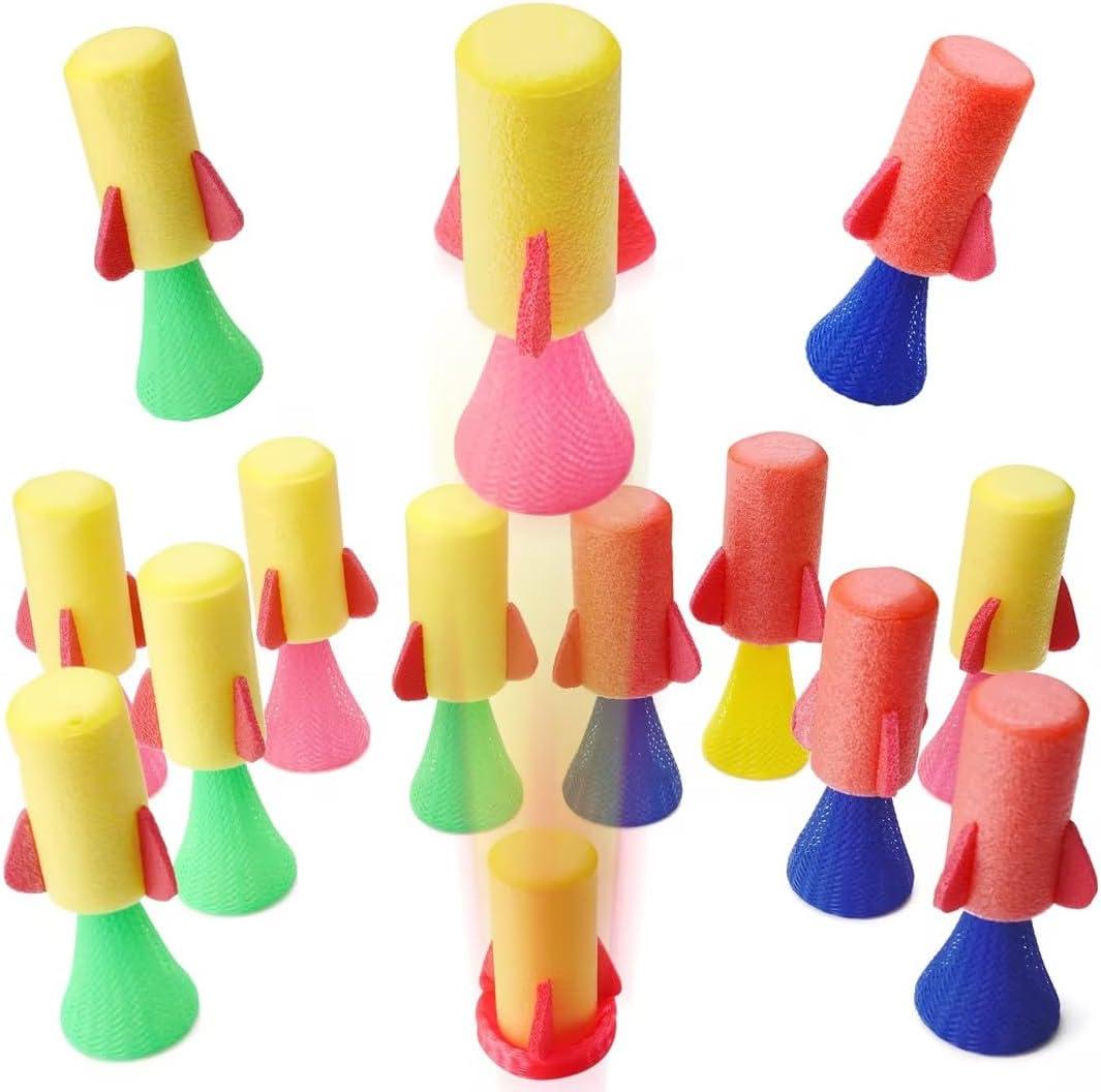 24PCS Rocket Jumping Popper Spring Launcher Bouncy Jump Party Favors Pop up Bulk Toys for Kids Goodie Bag Filler Class Treasure Box Prizes