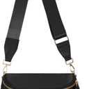 FEIBOON Spacious Nylon Crossbody Bag Bum Bag Handbags Wallets Purses Trendy Shoulder Bag for Women (black)