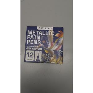 Metallic Paint Pens, 12 markers, Extra Fine Tip 0.07mm