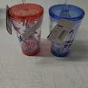 Built Luum Light Up Tumbler Straw Windmill Design Red White Blue 18 oz Patriotic (Pack of 2)