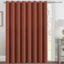H.VERSAILTEX Blackout Patio Curtains 100 x 84 Inches for Sliding Door Extral Wide Blackout Curtain Panels Thermal Insulated Room Divider - Grommet Top, 7' Tall by 8.5' Wide - Orange