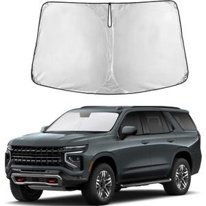 Autovir Windshield Sun Shade Fit for 2021-2024 2025 2026 Chevrolet Tahoe | Sunshade, Front Car Window Shades Sun Visor, Blocks UV Rays & Heat, Car Accessories