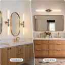 30" 2 Lights Hardwired Frosted Glass 2 PC Bathroom Wall Sconces, Handmade Knurled Brass Wall Light Fixture,Modern Vanity Light for Living Room,Hallway, Bedroom, Indoor Sconces