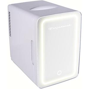 Frigidaire Mini Personal Fridge Cooler, LED Lighted Mirror, 6.5L Capacity, Chills 9 Cans, or Makeup and Skincare, Portable & Compact