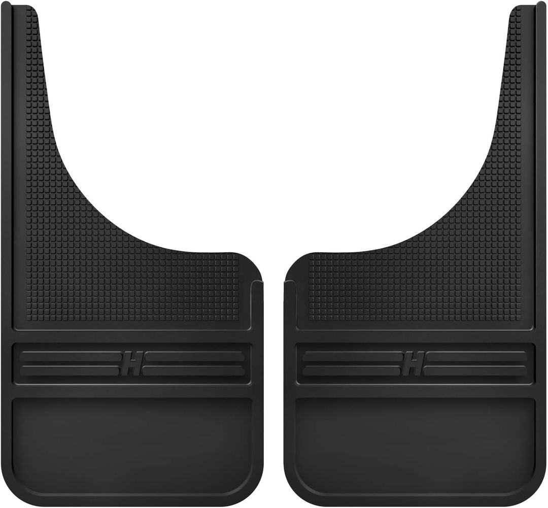 Husky Liners Universal Muddog Mud Flaps | Rubber Front Mud Flaps - 12" w/o Weight - Black (FITS Various Ford, Chevy, Dodge, GMC, Toyota, Nissan, Hummer See Guide to Confirm) | 55000