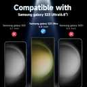MAGIC JOHN 2 Pack for Samsung Galaxy S23 Ultra Screen Protector [PET Film Material Not Glass] 6.8 inch,[100% Fingerprint ID Compatible] Easy Installation Tray, Shock-Resistant, 3D Curved, Bubble Free, Scratch Proof, HD Clear, Case Friendly