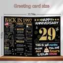 Joycard 29th Anniversary Card for Women Men, Wedding Card for Wife Husband, Sweet Marriage Decorations Gifts for Couple, Perfect for Her Him on Anniversary Day, Back in 1997