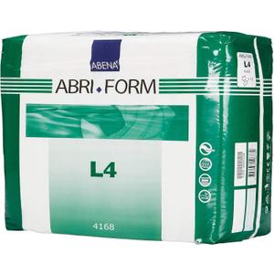 Abena Abri-Form Comfort Plastic-Backed Briefs, Level 4, (Medium To Large Sizes) Large, 12 Count