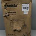 Stainless Steel Cat Litter Box, Extra Large Covered Litter Box with Lid, Scoop, Odor Control Filter, XL Side/Top Entry Enclosed Cat Boxes for Big Kitty