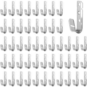 SHENLIU 50 Pack Cable Support J Hook, Heavy Duty Metal Cable Hooks for Hanging Wall Mount Galvanized j Hooks for Wire Management
