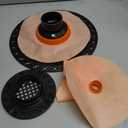 4 Inch Shower Drain Flange Kit Compatible with Schluter Kerdi Systems Shower Drain with Flange, Shower Floor Drain Kit, 304 Stainless Steel Grate & 2" ABS Flanges, Matte Black