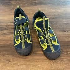 B GS Caged Watersock Flip Flops Blue/Green Kids Size 11