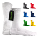 LUX Sports Thin Grip Socks for Cleat Sports - Moisture-Wicking Anti Slip Socks for Men & Women - Soccer, Football, Baseball