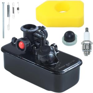 4 x Metal 494406 Fuel Tank and 795477 Carburetor Kit Replaces 795477 Carburetor, 498811, 699660, 794147, 794161, 795469, 498809, 494407, 494775, 497619, 795477