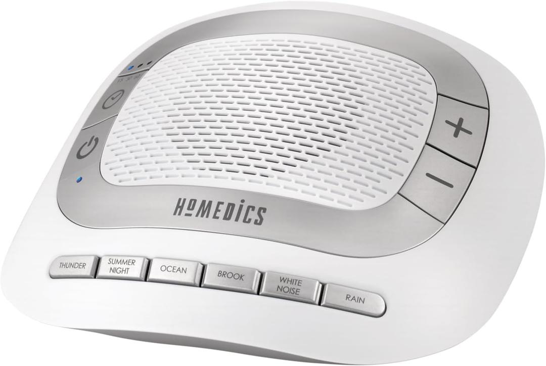 Homedics Rejuvenate White Noise Sound Machine. Travel Sound Machine for Sleep and Relaxing. Great for Travel, Nurserys and Babies. 6 Relaxing Nature Sounds, Auto-Off Timer Homedics Rejuvenate White Noise Sound Machine. Travel Sound Machine for Sleep and Relaxing. Great for Travel, Nurserys and Babies. 6 Relaxing Nature Sounds, Auto-Off Timer