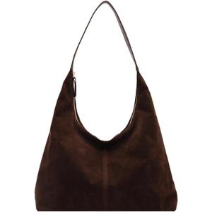 Womens Trendy Suede Tote Bag Shoulder Bags For Women Fall Underarm Bag Winter Hobo Bag Work Purses Suede Travel Handbag