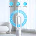 Bladeless Fan for Bedroom, 22" Tower Fan with Remote, 8 Speeds, 9 Hour Timer, 90 Oscillating, LED Display with Auto Off, Easy to Clean, Bladeless Desk Fan for Bedroom, Kitchen, Office