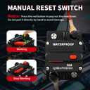 50Amp Circuit Breaker Waterproof Marine Motor Accessory for Boat Trolling ATV Trailer Vehicles Stereo Audio Electronic Battery Solar System Inline Fuse with Manual Reset Switch DC 12V-48V