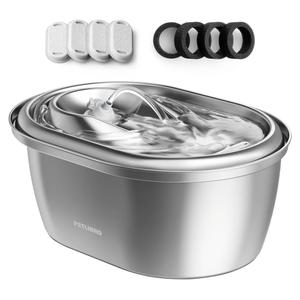 PETLIBRO Stainless Steel Cat Water Fountain, 101oz/3L Pet Water Fountain for Cats Inside, Food-Grade Dog Water Fountain, Automatic Cat Water Dispenser