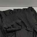 Floerns Women's Plus Size Wrap Front Sweetheart Neck Ruffle Cap Sleeve A Line Dress Black 2XL