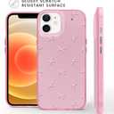 3 x Cute Bow Phone Case for iPhone 12/12 Pro Aesthetic Pink Bow Pattern Case Funda for Girls Women Girly Slim Fit TPU Shockproof Protective Cover for iPhone 12 6.1 Inch