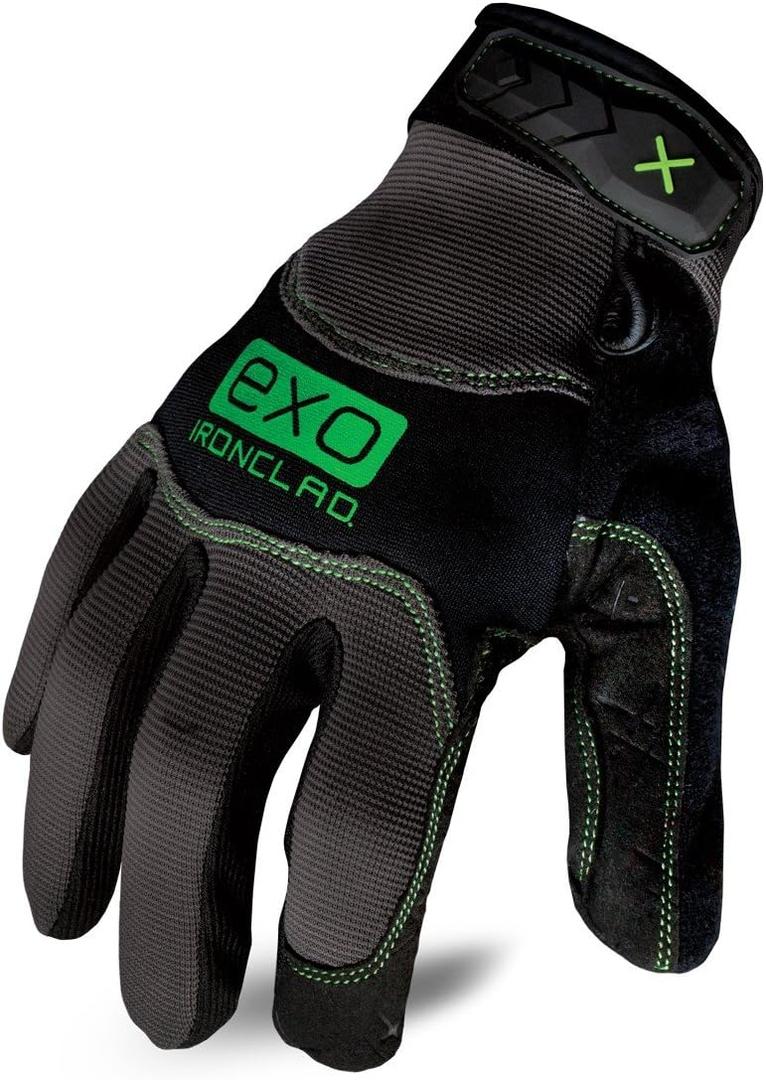 Ironclad EXO Pro Water Resistant Work Gloves, (1 Pair), Medium, Black